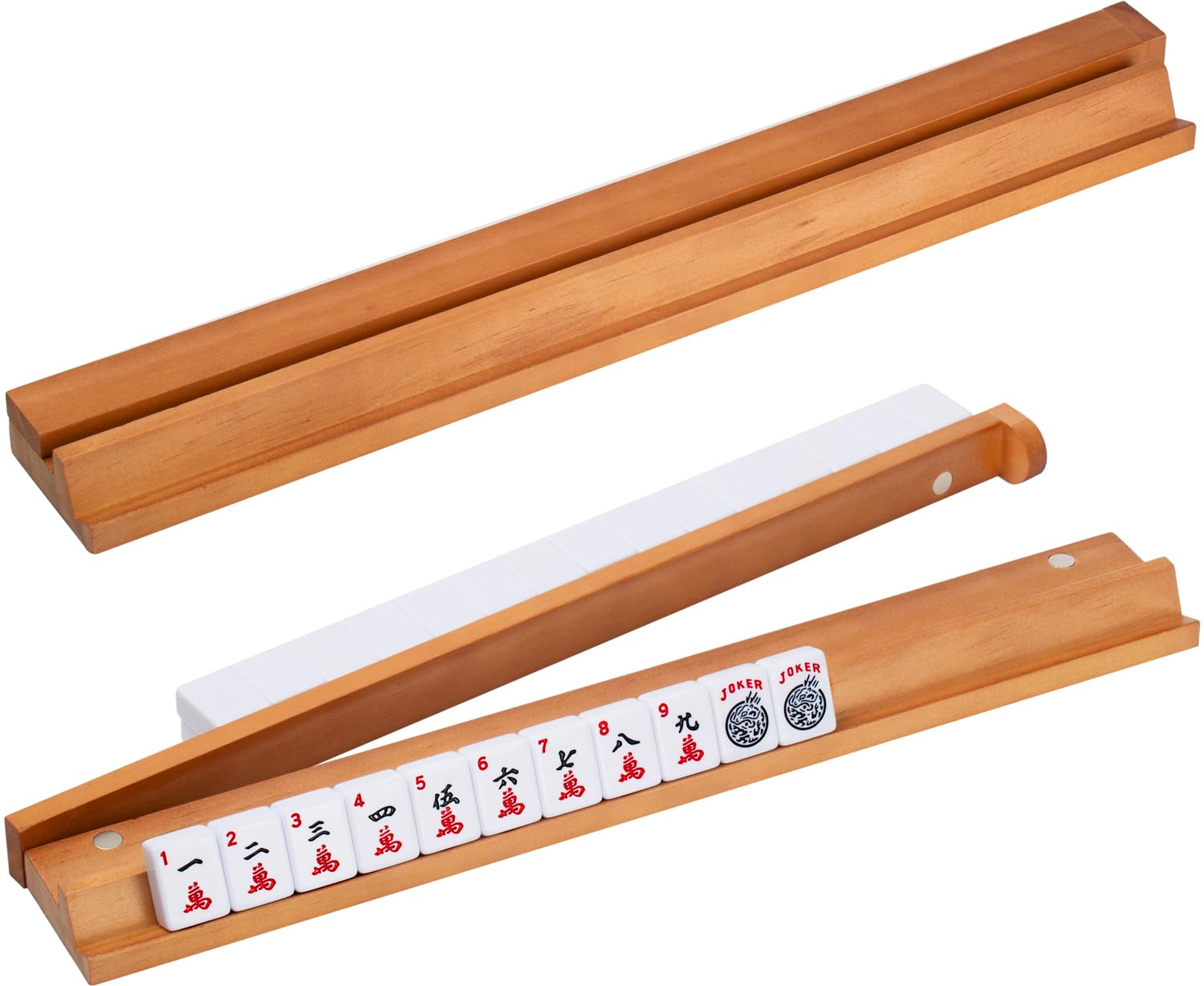 Amazon.com: MUTEX American Cherry Wood Mahjong Racks with Pushers